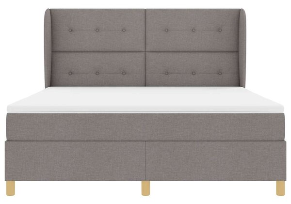 Krevet s opruga kutije Sivo-smeđa 200 x 180 cm tkanina - Smeđesiva / 200 x 180 cm