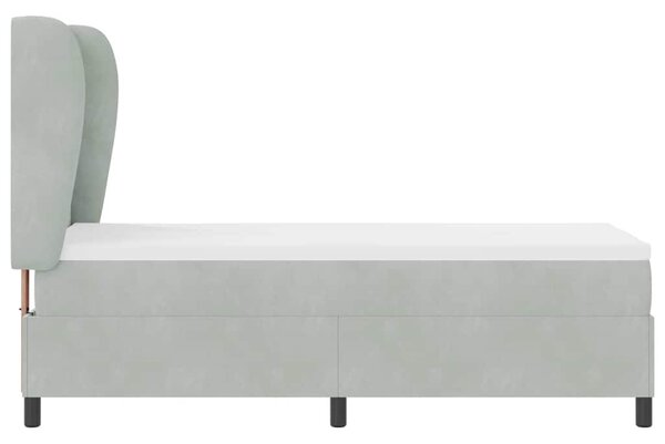 Krevet s opruga kutije Svijetlo siva 200 x 80 cm Baršun - Svjetlosiva / 200 x 80 cm