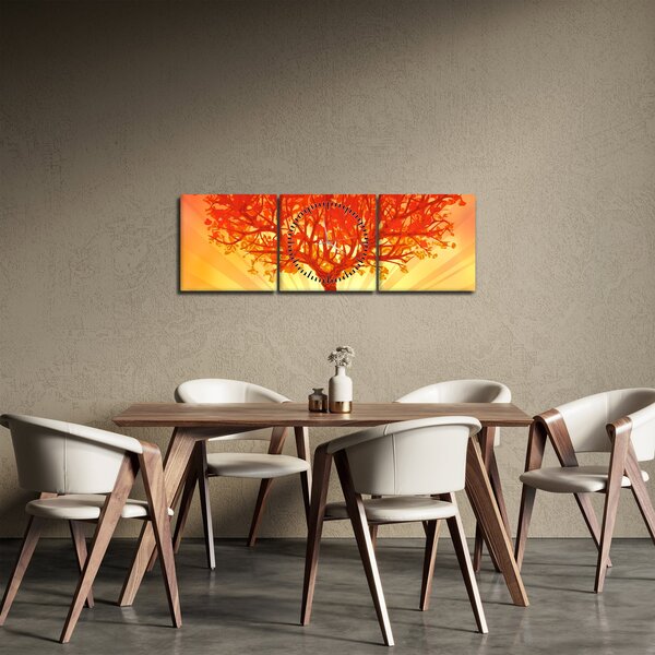 Slika - Drvo obasjano suncem (sa satom) (90x30 cm)