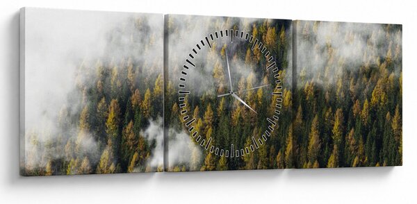Slika šume u oblacima (sa satom) (90x30 cm)