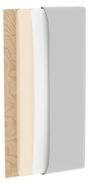 Set 16 tapeciranih panela Quadra 100x220x50 cm (tamnosiva)