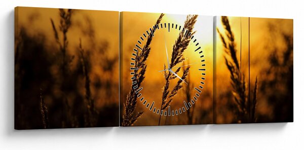 Slika zalazećeg sunca (sa satom) (90x30 cm)