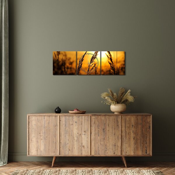 Slika zalazećeg sunca (sa satom) (90x30 cm)
