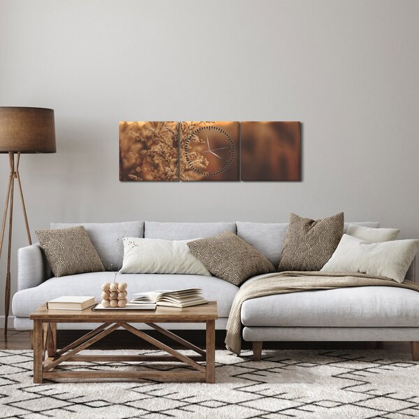 Slika trave koja cvate (sa satom) (90x30 cm)