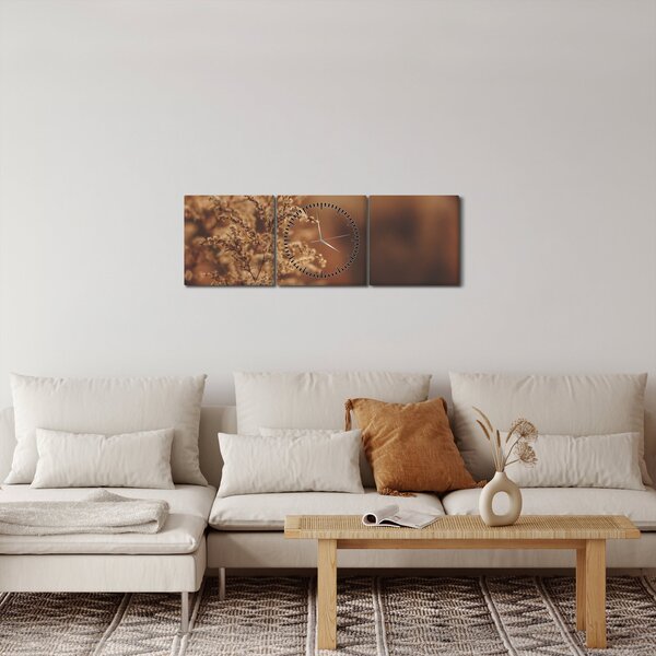 Slika trave koja cvate (sa satom) (90x30 cm)
