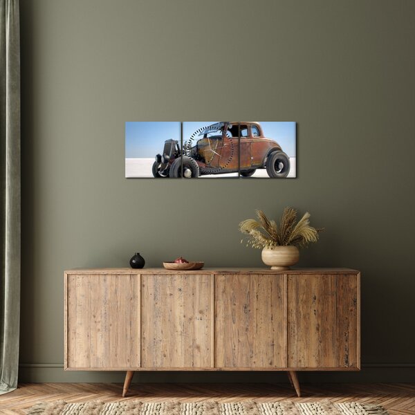 Slika automobila u pustinji (sa satom) (90x30 cm)