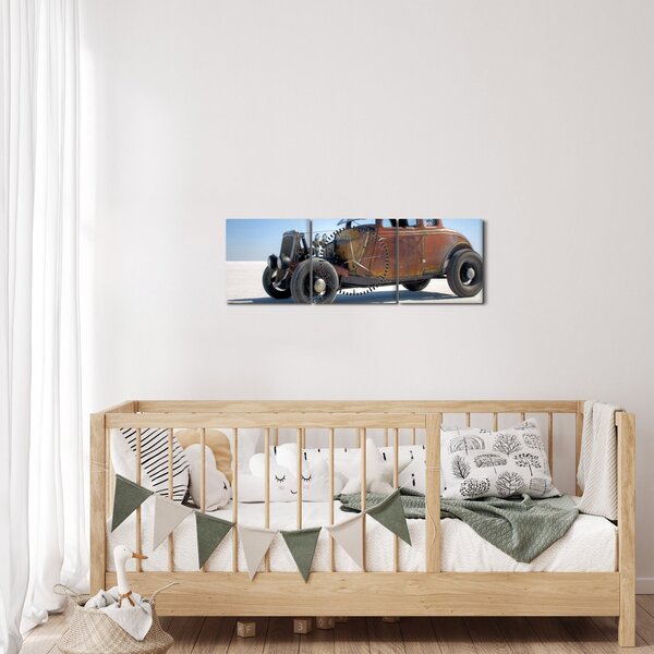 Slika automobila u pustinji (sa satom) (90x30 cm)