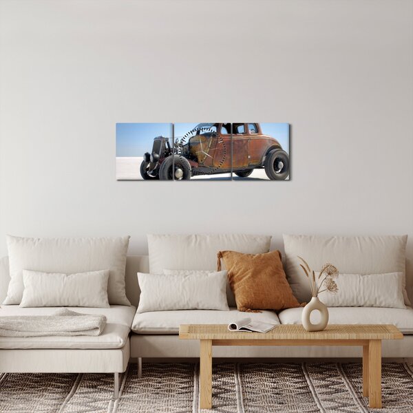 Slika automobila u pustinji (sa satom) (90x30 cm)