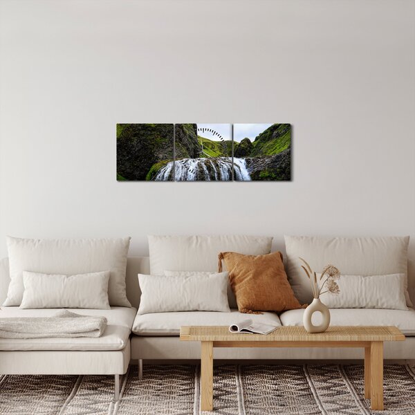 Slika litice sa slapom (sa satom) (90x30 cm)