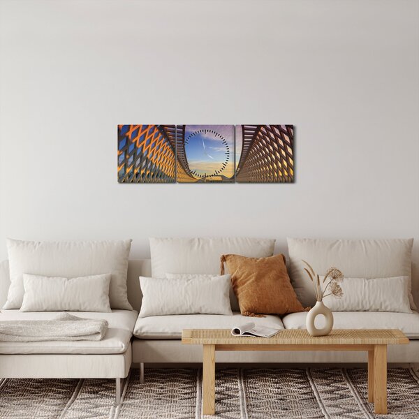 Slika moderne arhitekture mosta (sa satom) (90x30 cm)