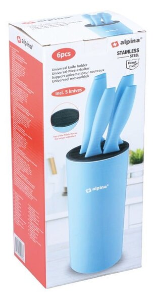 Kuhinjski set od 5 inox noževa + stalak