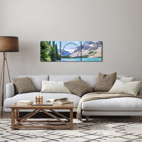 Slika Alpskog jezera (sa satom) (90x30 cm)