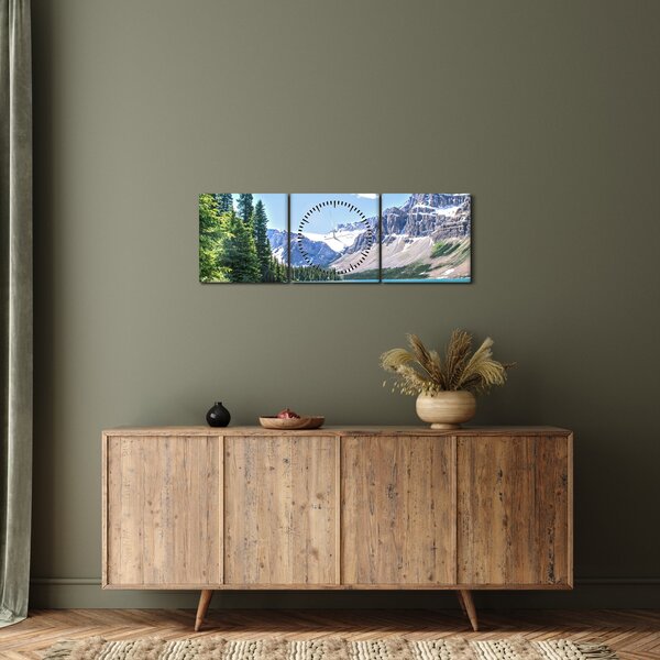 Slika Alpskog jezera (sa satom) (90x30 cm)
