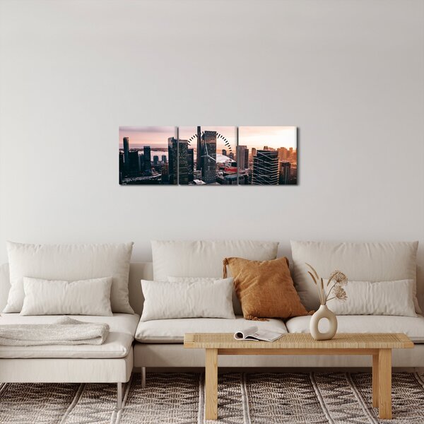 Slika - Pogled na centar grada (sa satom) (90x30 cm)