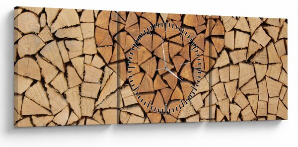Slika - Srce od drveta (sa satom) (90x30 cm)