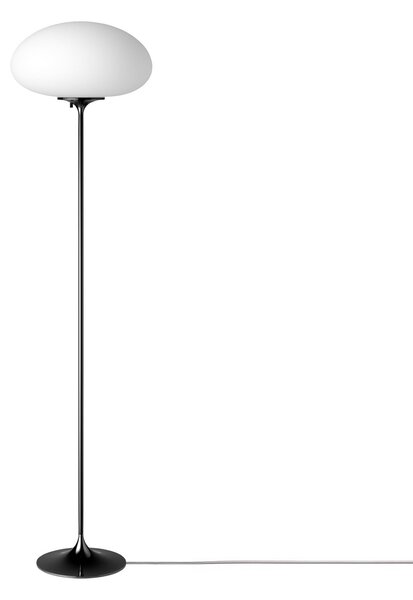 GUBI Stemlite podna lampa, crno-kromirana, visina 150 cm, prigušljiva, prigušiva, Metalik, Dnevni boravak/blagovaonica, Metal