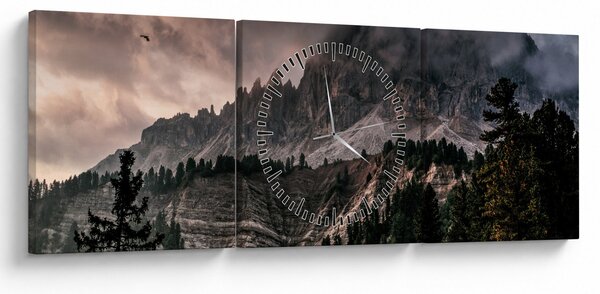 Slika stjenovitih planina (sa satom) (90x30 cm)