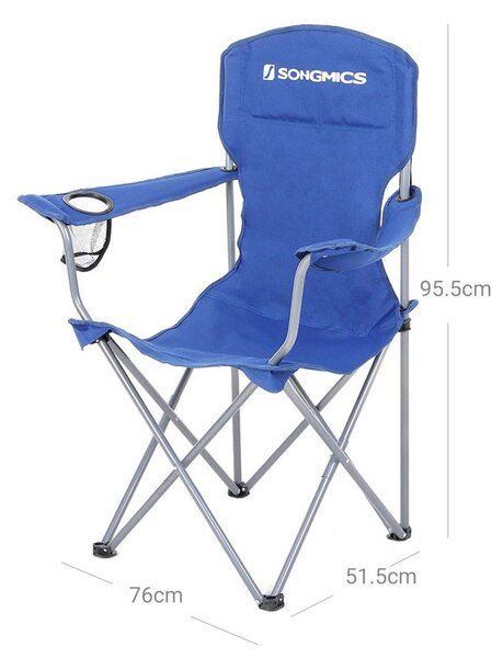 Kamperske stolice NOMAD, set 2 kom, plava SongmicsHome