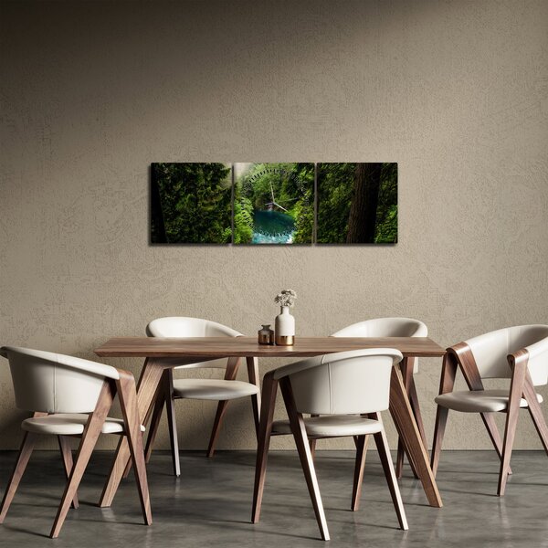Slika - Pogled između stabala (sa satom) (90x30 cm)