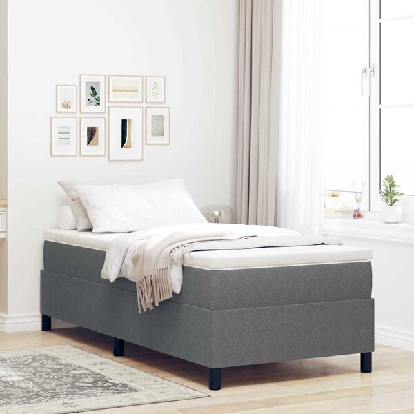 Krevet s opruga kutije Svijetlo siva i bijela. 80 x 200 cm - Siva / 80 x 200 cm
