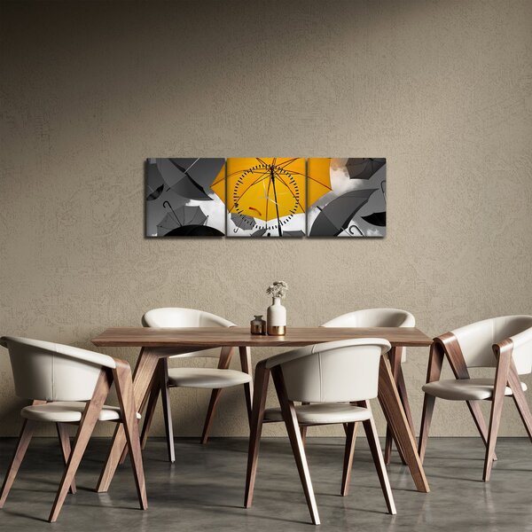 Slika žutog kišobrana (sa satom) (90x30 cm)