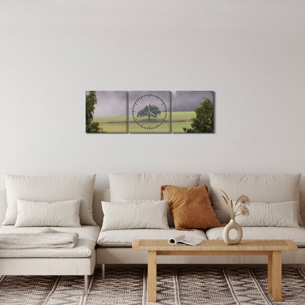 Slika livade sa stablom (sa satom) (90x30 cm)