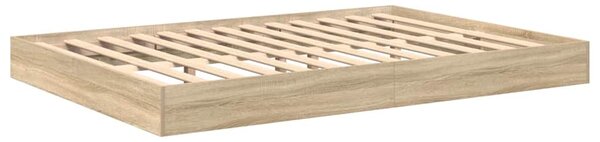 Krevet s policama sonoma hrast 160 x 200 cm Konstruirano drvo - Smeđa / 160 x 200 cm