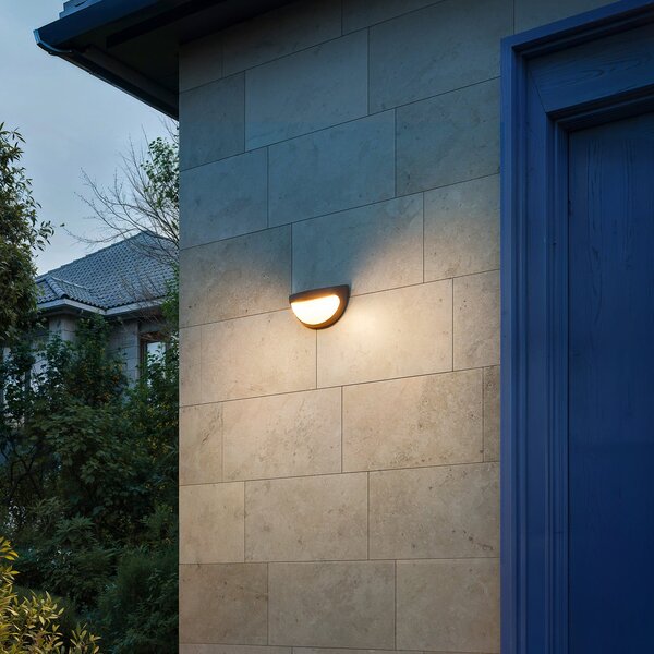 Philips Swyn LED solarna zidna svjetiljka, crna, s senzorom, IP44, Crno, Plastika