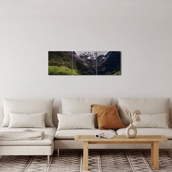 Slika - Dolina pod planinama (sa satom) (90x30 cm)