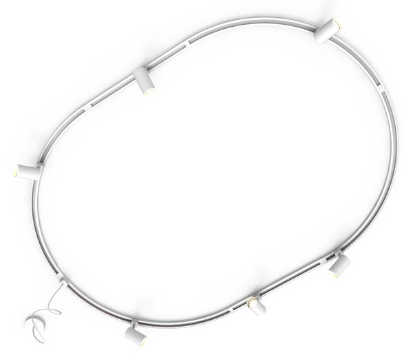 Moderni sustav rasvjete s 6 reflektora, bijeli, 1-fazni, ovalni, 100 cm - Iconic Jeana