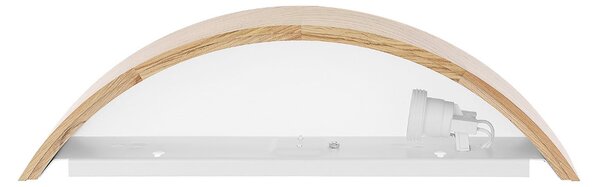 TEMAR LIGHTING Zidna svjetiljka Cleo D1DR410, hrast, duljina 41 cm, E27, prigušiva, Drvo, Dnevni boravak/blagovaonica, Drvo