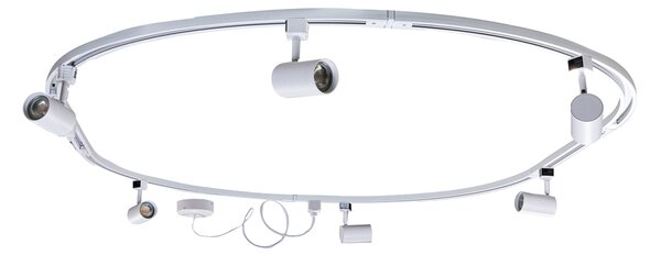 Moderni sustav rasvjete s 6 reflektora, bijeli, 1-fazni, ovalni, 100 cm - Iconic Jeana