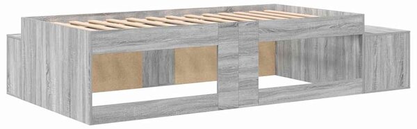 Krevet s ladicama Siva Sonoma 75 cm Konstruirano drvo - Siva / 75 cm
