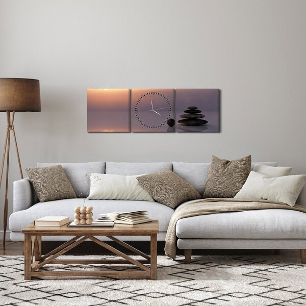 Slika - Ravnoteža (sa satom) (90x30 cm)