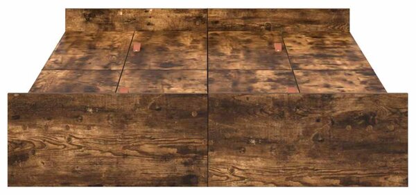 Krevet s ladicama Dimljeni hrast 120 x 190 cm Konstruirano drvo - Smeđa / 120 x 190 cm