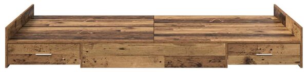 Krevet s ladicama Staro drvo 120 x 190 cm Konstruirano drvo - Smeđa / 120 x 190 cm