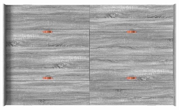 Krevet s ladicama Siva Sonoma 120 x 190 cm Konstruirano drvo - Siva / 120 x 190 cm