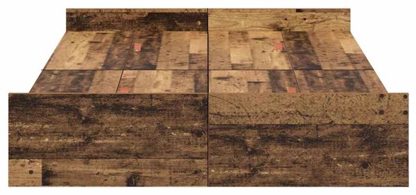 Krevet s ladicama Staro drvo 120 x 190 cm Konstruirano drvo - Smeđa / 120 x 190 cm