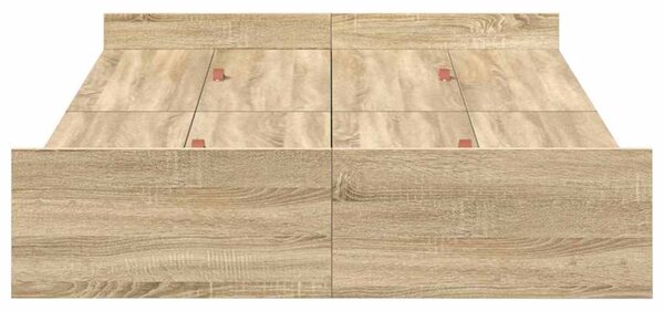 Krevet s ladicama Sonoma hrast 120 x 190 cm Konstruirano drvo - Smeđa / 120 x 190 cm