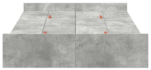 Krevet s ladicama Betonski sivi 120 x 190 cm Konstruirano drvo - Siva / 120 x 190 cm