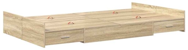 Krevet s ladicama Sonoma hrast 120 x 190 cm Konstruirano drvo - Smeđa / 120 x 190 cm