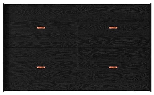 Krevet s ladicama Crni hrast 120 x 190 cm Konstruirano drvo - Crna / 120 x 190 cm