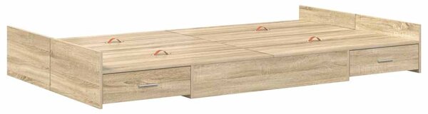 Krevet s ladicama Sonoma hrast 120 x 190 cm Konstruirano drvo - Smeđa / 120 x 190 cm