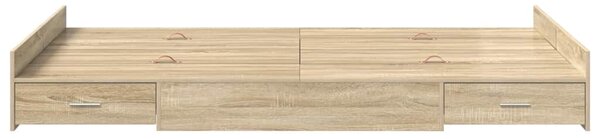 Krevet s ladicama Sonoma hrast 120 x 190 cm Konstruirano drvo - Smeđa / 120 x 190 cm