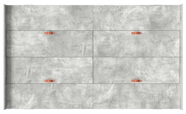 Krevet s ladicama Betonski sivi 120 x 190 cm Konstruirano drvo - Siva / 120 x 190 cm
