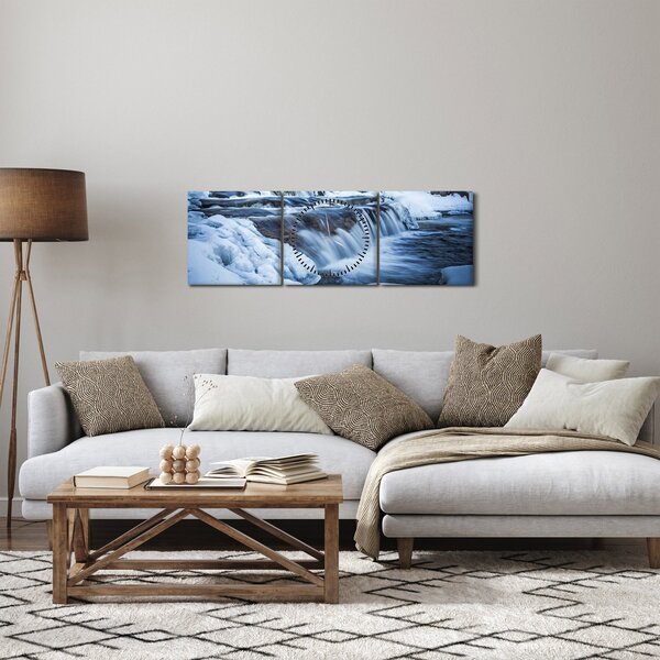 Slika rijeke zimi (sa satom) (90x30 cm)