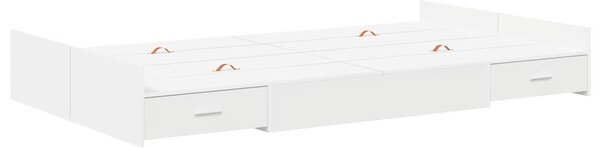 Krevet s ladicama Bijelo 120 x 200 cm Konstruirano drvo - Bijela / 120 x 200 cm