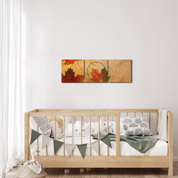 Slika s motivom jeseni (sa satom) (90x30 cm)