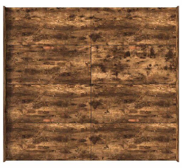 Krevet s ladicama Dimljeni hrast 200 x 200 cm Konstruirano drvo - Smeđa / 200 x 200 cm