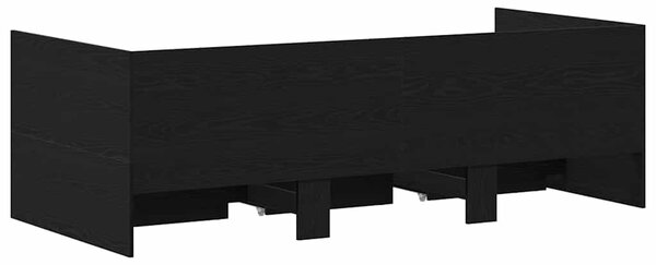 Krevet na dan Crni hrast 90 x 200 cm Konstruirano drvo - Crna / 90 x 200 cm